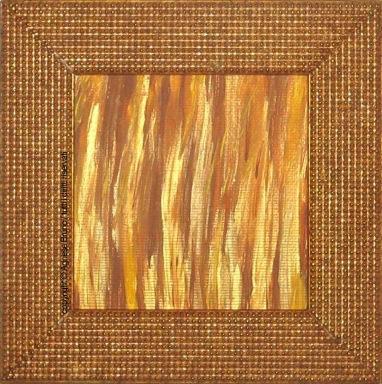 grano / acrilici su tela / cornice dorata a rilievo / cm 15X15 / febbraio 2007